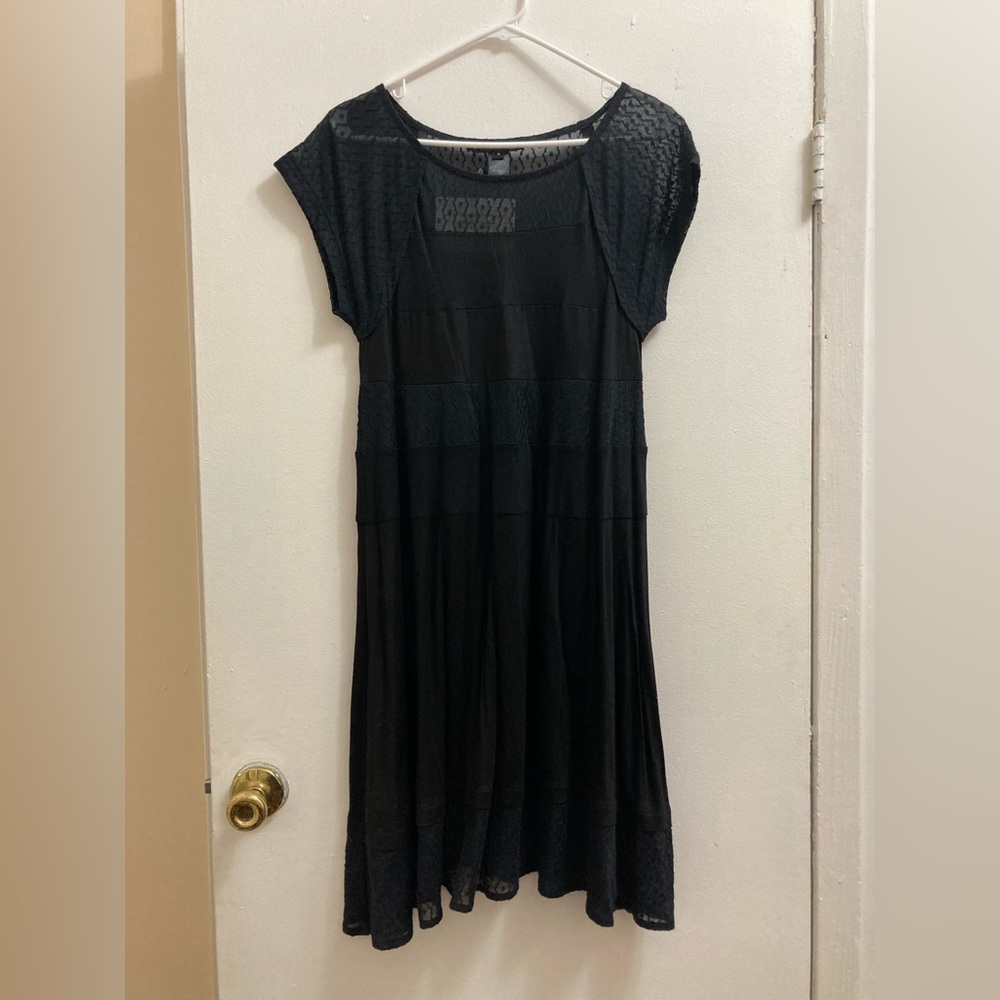 Marc by Marc Jacobs Mixed Media Black Dress